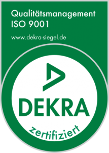 DEKRA Siegel ISO 9001 ASG SECURA GmbH Frankfurt
